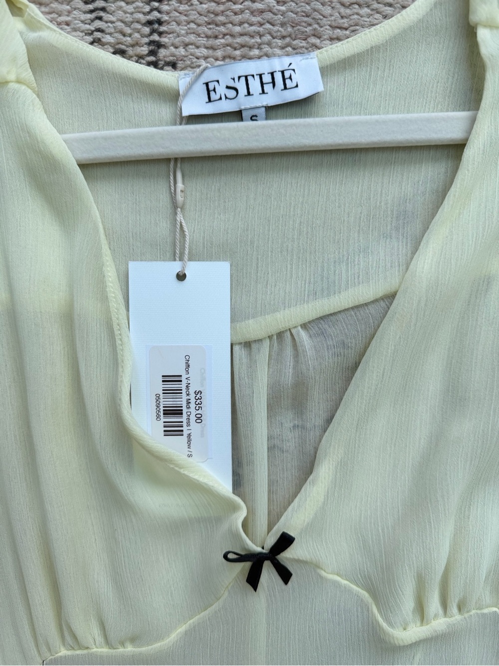 Light Yellow Midi Ruffle Dress by Astr - Picture 2 of 3